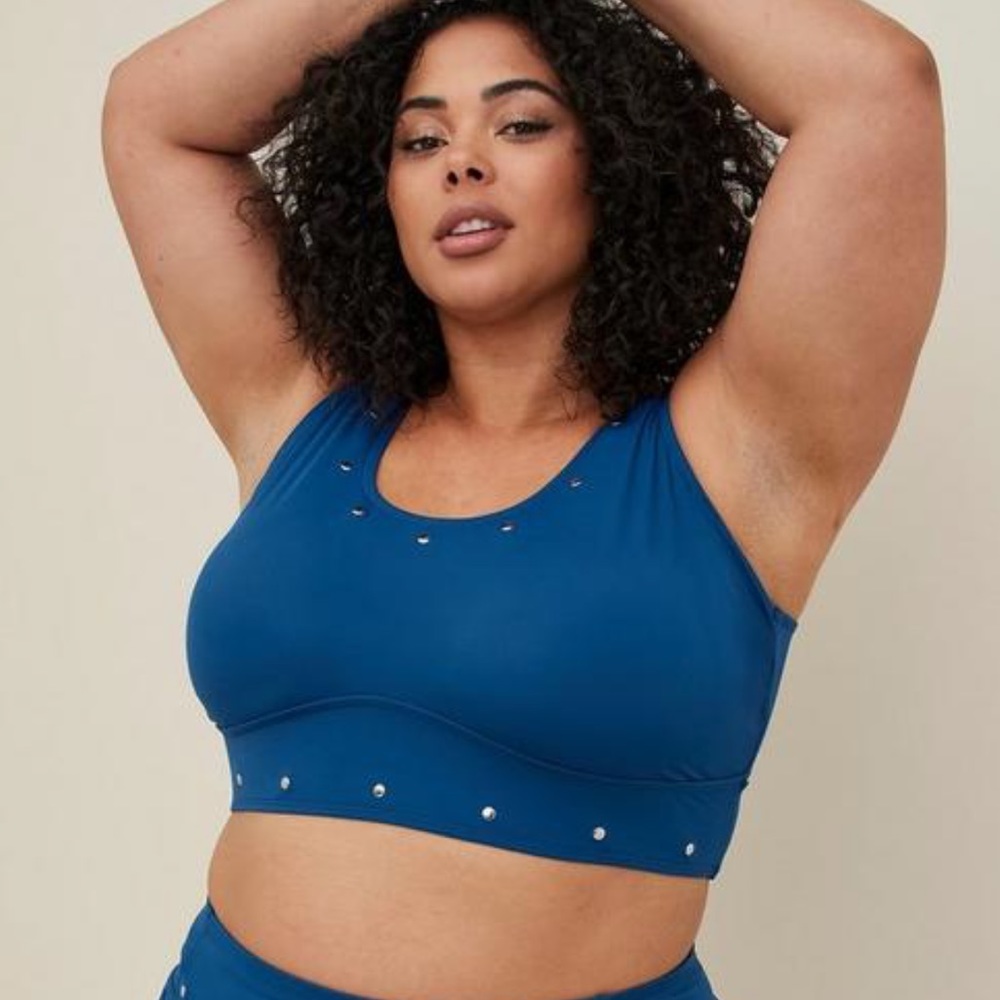 torrid Studded Scoop Swim Top Gently worn!